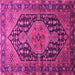 Square Persian Pink Traditional Rug, tr605pnk