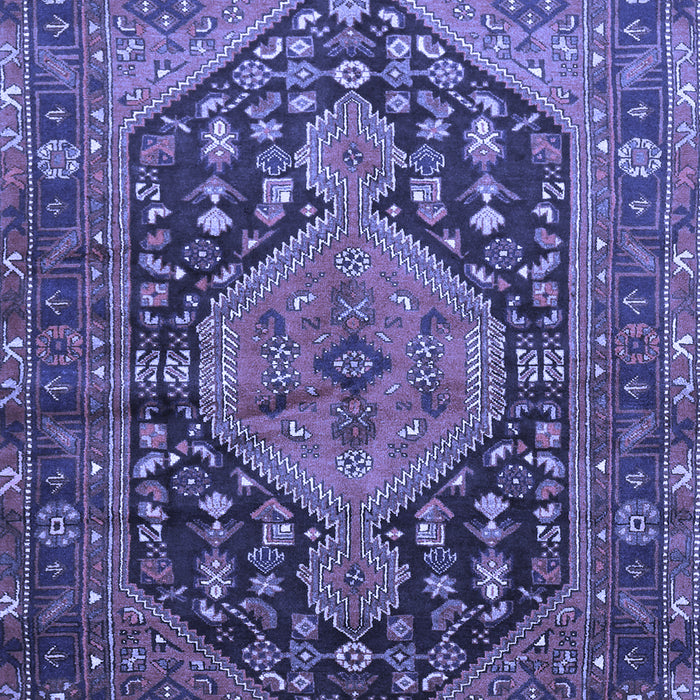 Machine Washable Persian Blue Traditional Rug, wshtr605blu