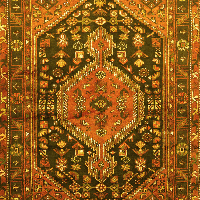 Machine Washable Persian Yellow Traditional Rug, wshtr605yw