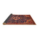 Sideview of Traditional Copper Red Pink Persian Rug, tr606