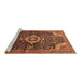 Sideview of Machine Washable Persian Brown Traditional Rug, wshtr606brn