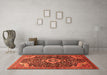 Machine Washable Persian Orange Traditional Area Rugs in a Living Room, wshtr606org
