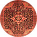 Machine Washable Persian Orange Traditional Area Rugs, wshtr606org