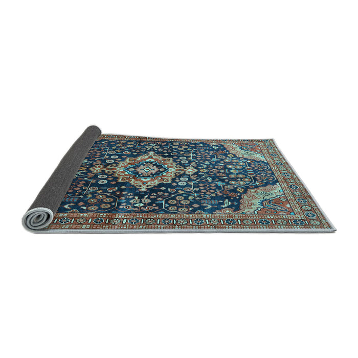 Sideview of Persian Light Blue Traditional Rug, tr606lblu