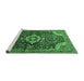 Sideview of Machine Washable Persian Emerald Green Traditional Area Rugs, wshtr606emgrn