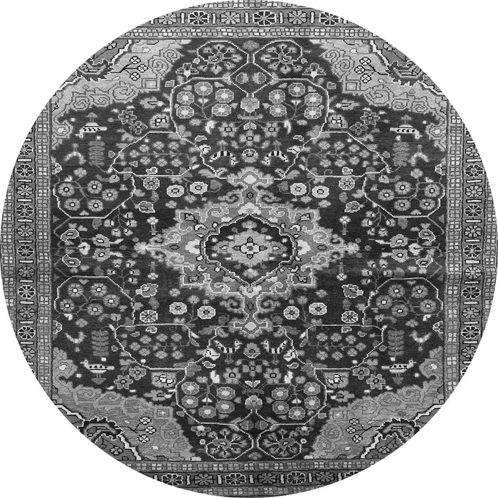 Machine Washable Persian Gray Traditional Rug, wshtr606gry