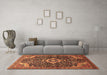 Machine Washable Persian Brown Traditional Rug in a Living Room,, wshtr606brn