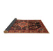 Sideview of Traditional Saffron Red Persian Rug, tr607