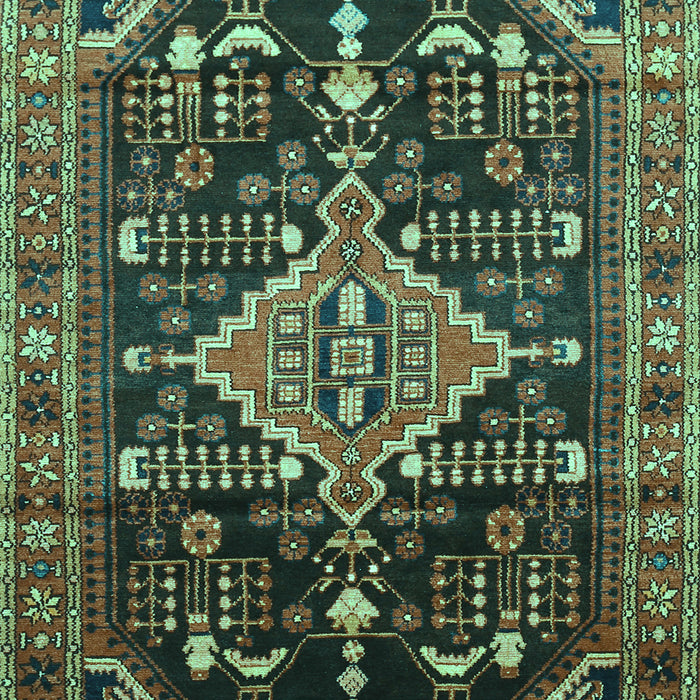 Machine Washable Persian Turquoise Traditional Area Rugs, wshtr607turq