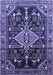 Machine Washable Persian Blue Traditional Rug, wshtr607blu