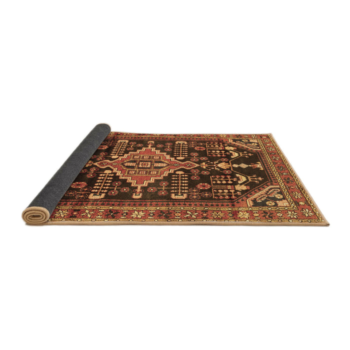 Sideview of Persian Brown Traditional Rug, tr607brn