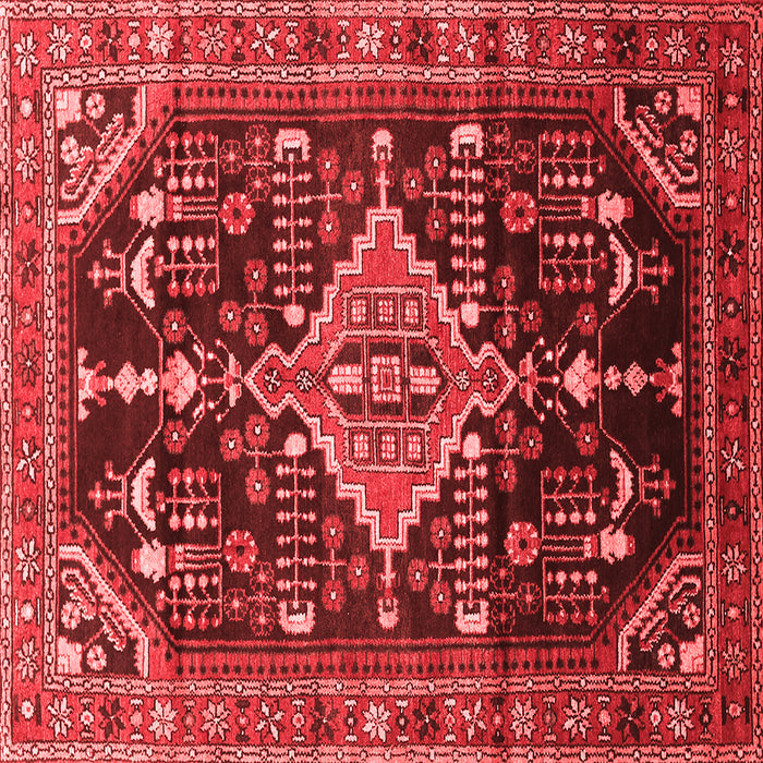 Machine Washable Persian Red Traditional Rug, wshtr607red