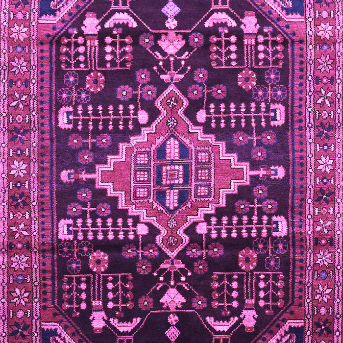 Machine Washable Persian Purple Traditional Area Rugs, wshtr607pur