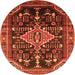 Square Persian Orange Traditional Rug, tr607org