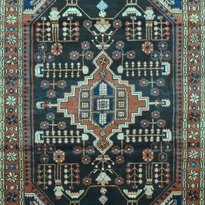 Machine Washable Persian Light Blue Traditional Rug, wshtr607lblu