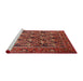 Sideview of Machine Washable Traditional Rust Pink Rug, wshtr608