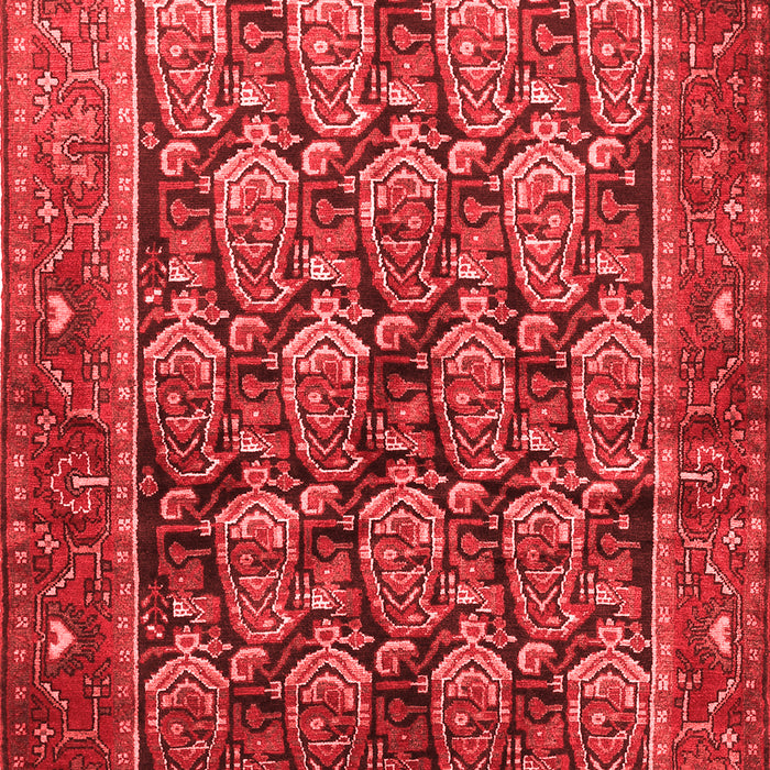 Machine Washable Persian Red Traditional Rug, wshtr608red