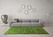 Machine Washable Persian Green Traditional Area Rugs in a Living Room,, wshtr608grn