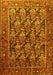 Machine Washable Persian Yellow Traditional Rug, wshtr608yw