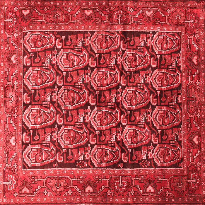 Machine Washable Persian Red Traditional Rug, wshtr608red
