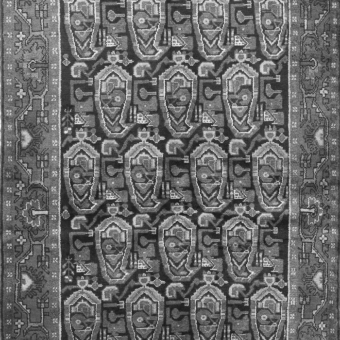 Serging Thickness of Machine Washable Persian Gray Traditional Rug, wshtr608gry