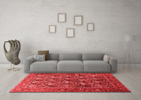 Machine Washable Persian Red Traditional Rug, wshtr608red
