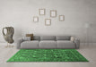 Machine Washable Persian Emerald Green Traditional Area Rugs in a Living Room,, wshtr608emgrn