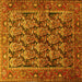 Square Persian Yellow Traditional Rug, tr608yw