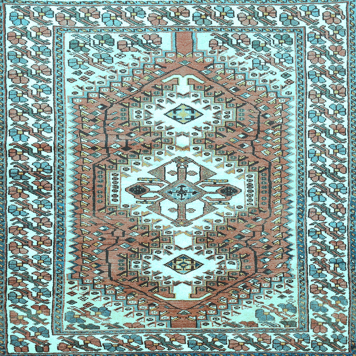 Square Persian Light Blue Traditional Rug, tr609lblu