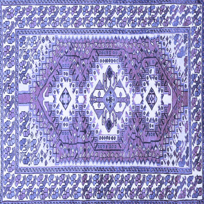Square Persian Blue Traditional Rug, tr609blu