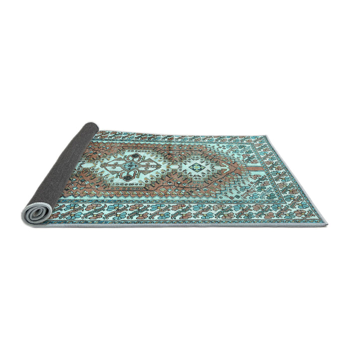 Sideview of Persian Light Blue Traditional Rug, tr609lblu