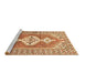 Sideview of Machine Washable Persian Brown Traditional Rug, wshtr609brn