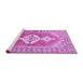 Sideview of Machine Washable Persian Purple Traditional Area Rugs, wshtr609pur