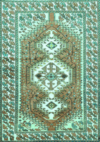Persian Turquoise Traditional Rug, tr609turq
