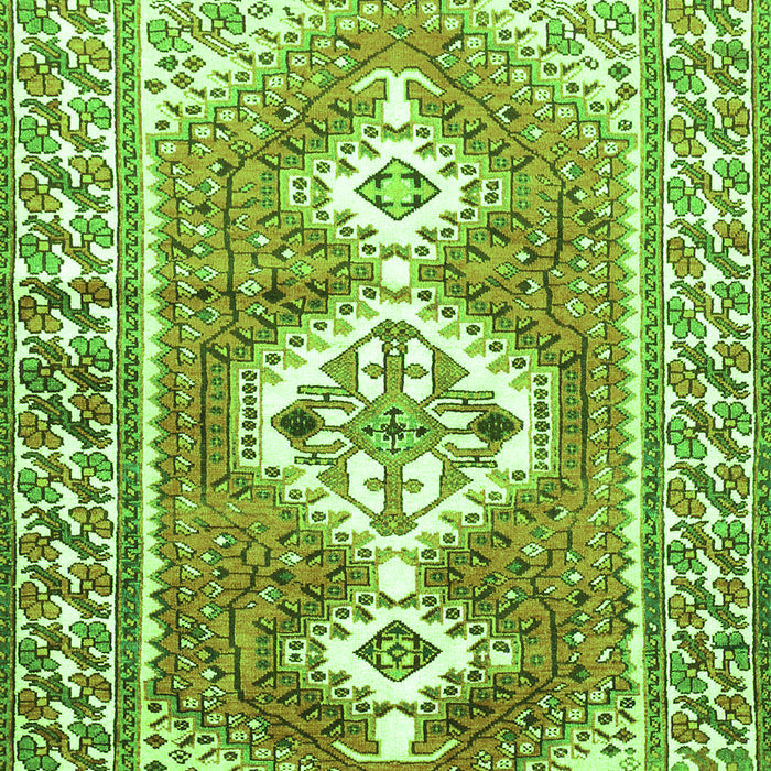 Serging Thickness of Machine Washable Persian Green Traditional Area Rugs, wshtr609grn