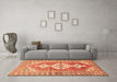 Machine Washable Persian Orange Traditional Area Rugs in a Living Room, wshtr609org