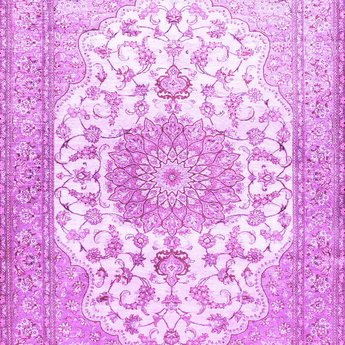 Machine Washable Medallion Purple Traditional Area Rugs, wshtr60pur