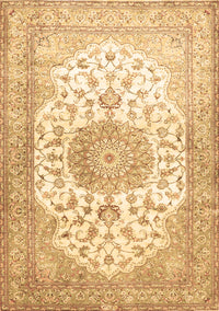 Medallion Brown Traditional Rug, tr60brn