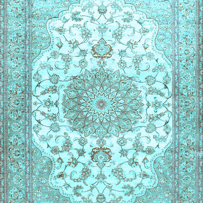 Medallion Light Blue Traditional Rug, tr60lblu