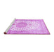 Sideview of Machine Washable Medallion Purple Traditional Area Rugs, wshtr60pur