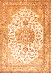 Medallion Orange Traditional Rug, tr60org