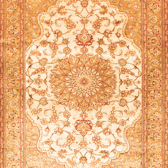Medallion Orange Traditional Rug, tr60org