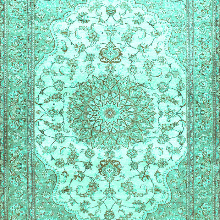 Medallion Turquoise Traditional Rug, tr60turq