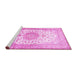 Sideview of Machine Washable Medallion Pink Traditional Rug, wshtr60pnk