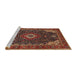 Sideview of Machine Washable Traditional Saffron Red Rug, wshtr61