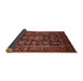 Sideview of Traditional Saffron Red Persian Rug, tr610