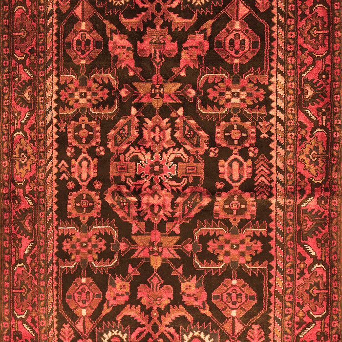 Serging Thickness of Machine Washable Persian Orange Traditional Area Rugs, wshtr610org