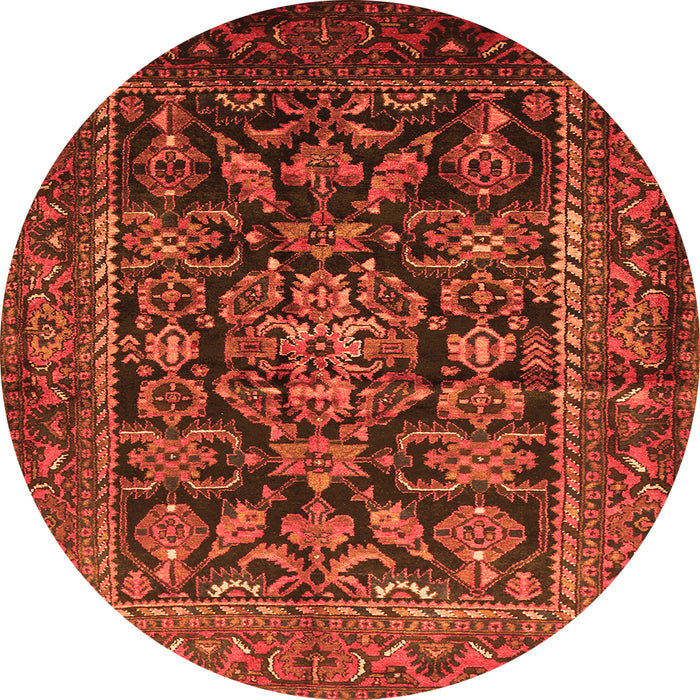 Square Persian Orange Traditional Rug, tr610org