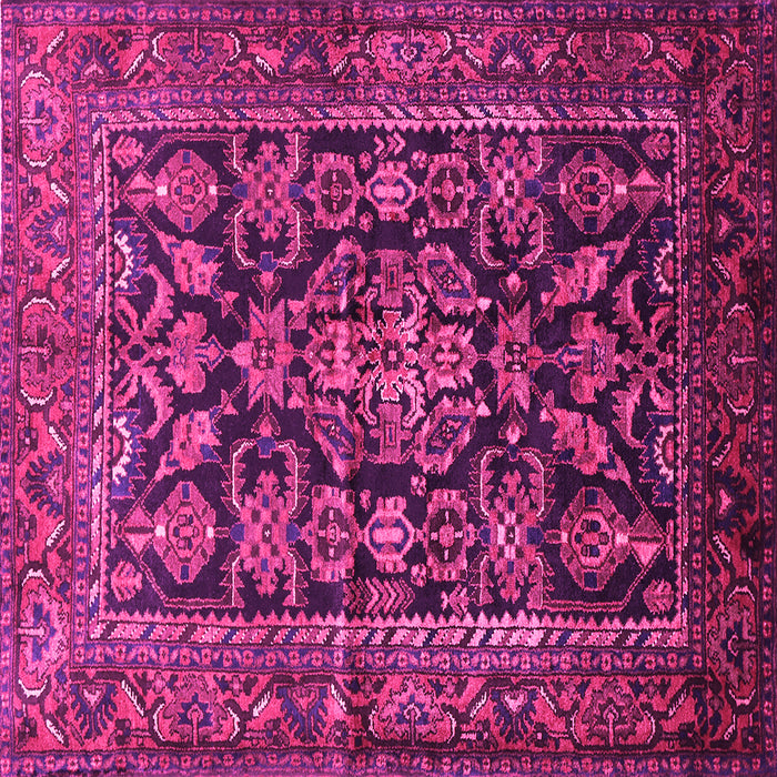 Square Persian Pink Traditional Rug, tr610pnk