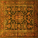 Square Persian Yellow Traditional Rug, tr610yw